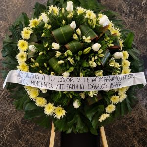 Corona Fúnebre Sencilla con envío a Domicilio en Guadalajara