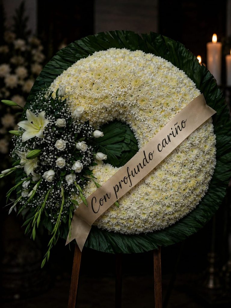 Corona Fúnebre Elegante con Envío a Domicilio.
Frases para Coronas Fúnebres
